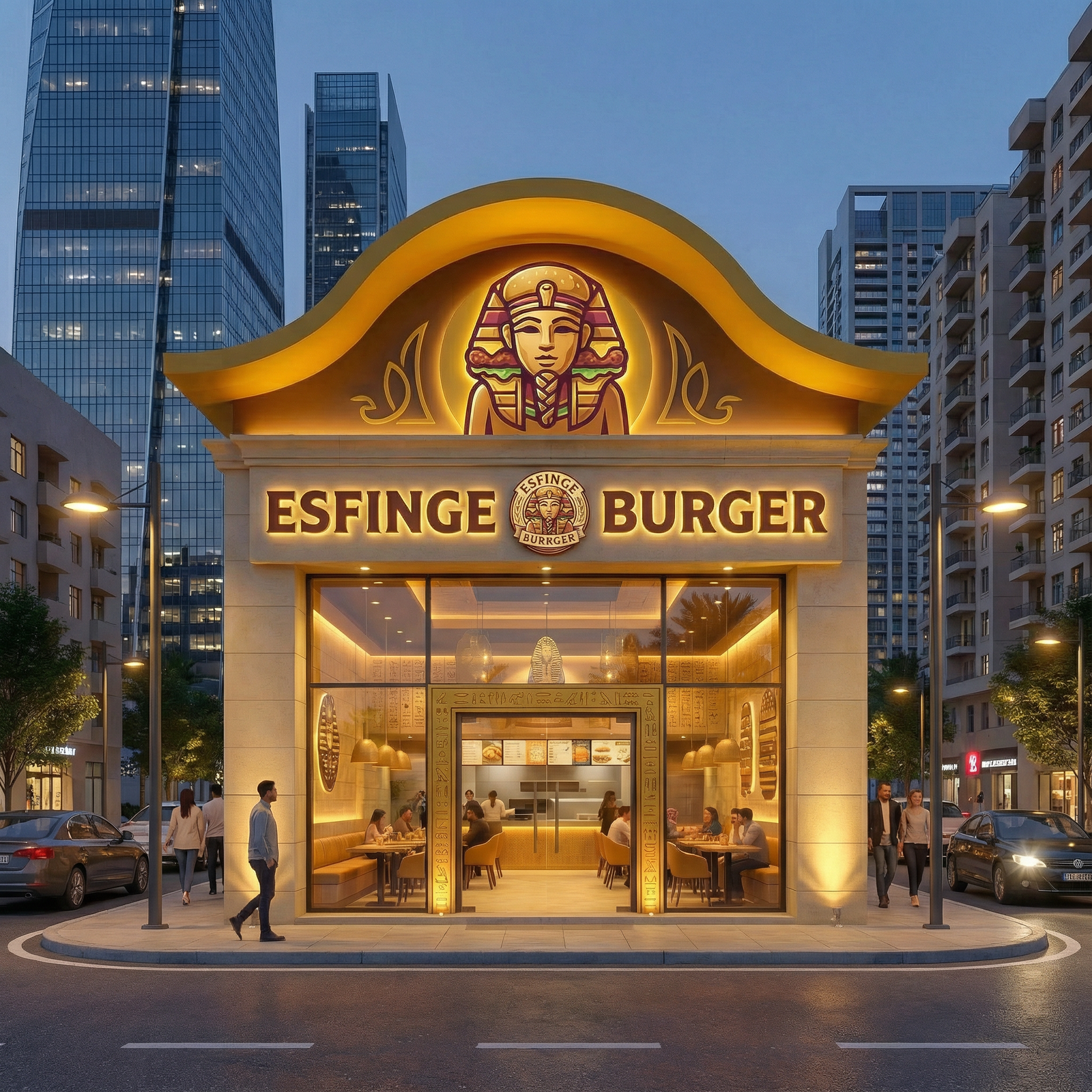 Fachada Esfinge Burger Cidade